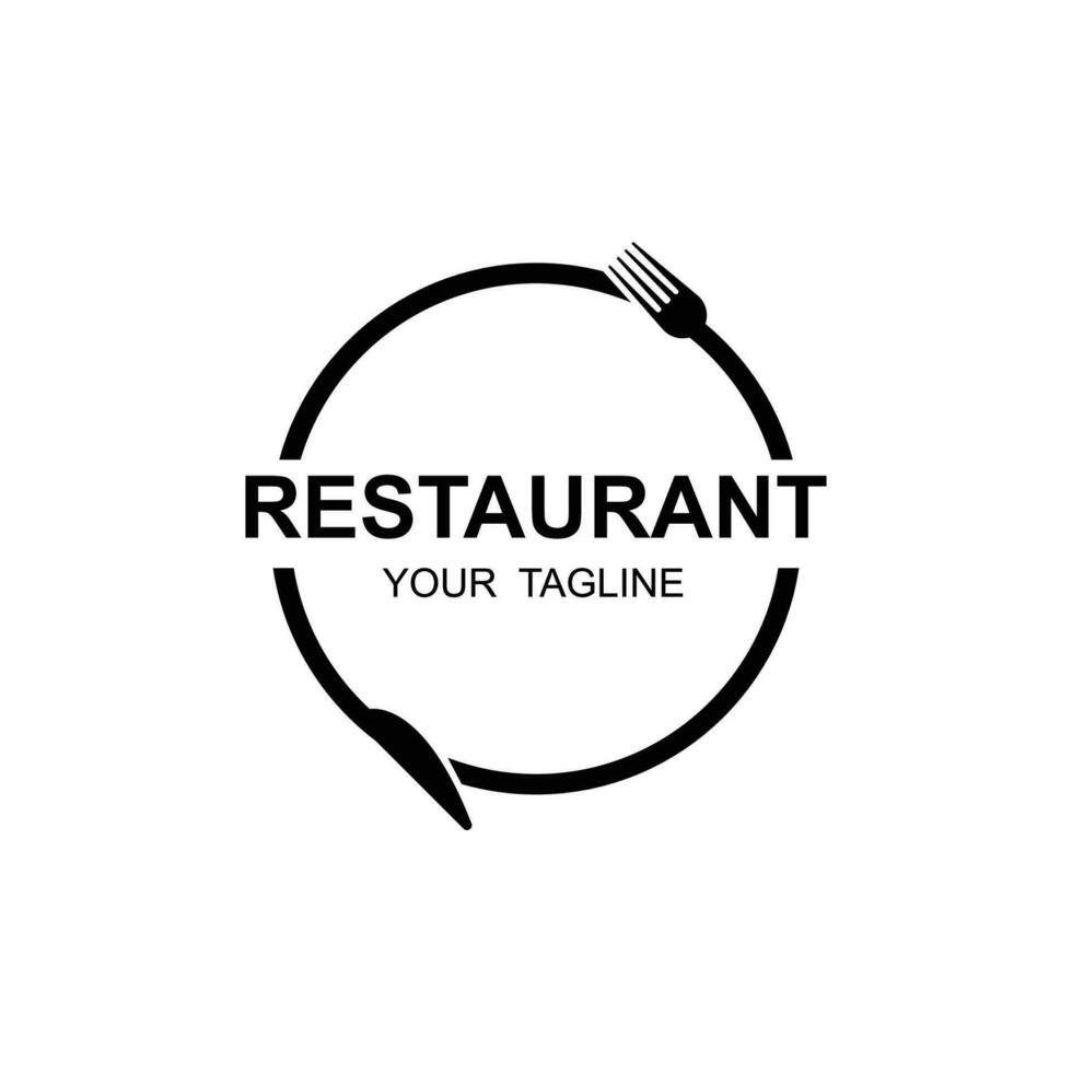 restaurant logo vector icoon illustratie ontwerp