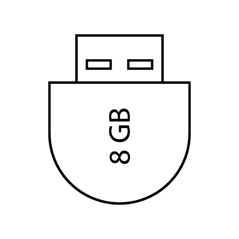 usb pictogram vector