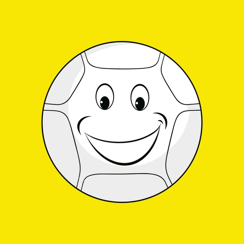 gelukkig tekenfilm glimlachen voetbal bal vector