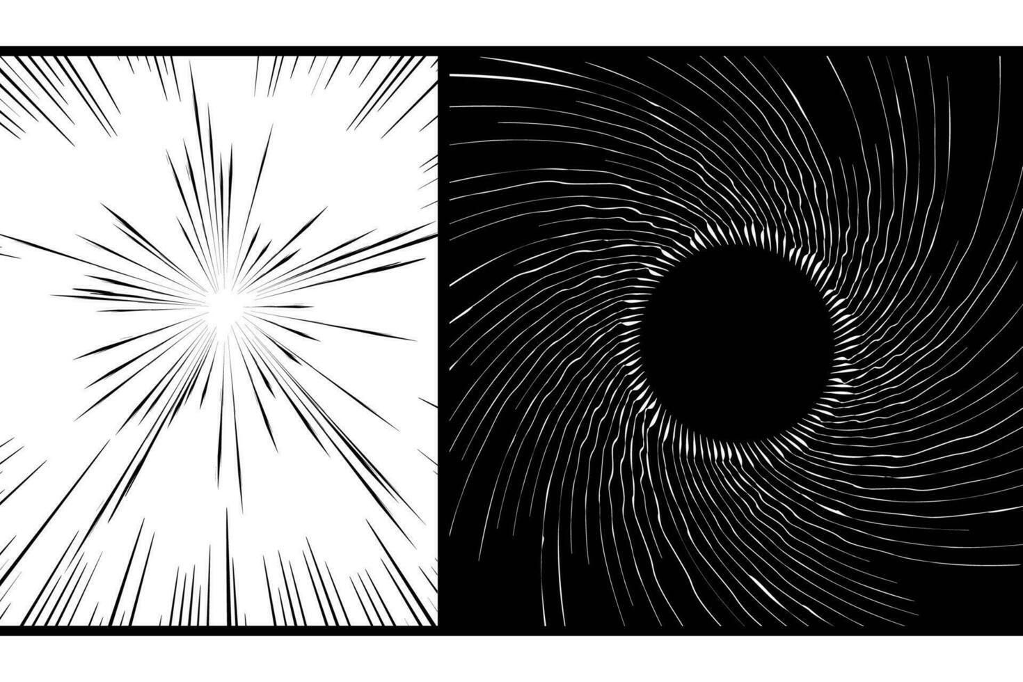 manga zwart gat en universum effect voor grappig tafereel vector