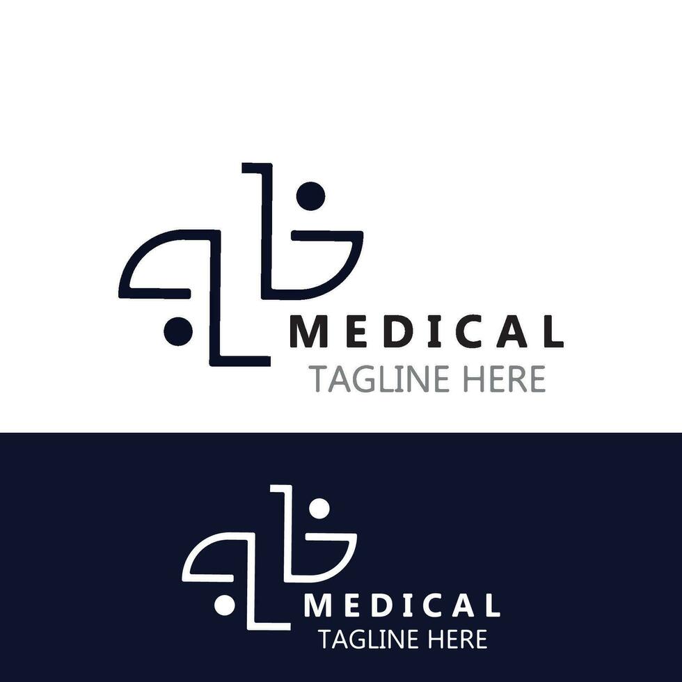 medisch logotype Gezondheid zorg gemakkelijk modern ontwerp illustratie sjabloon vector