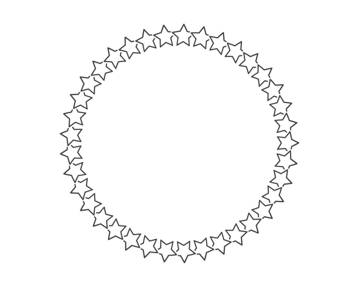 begin decoratie kader in vector. sterren abstract ronde grens. vector