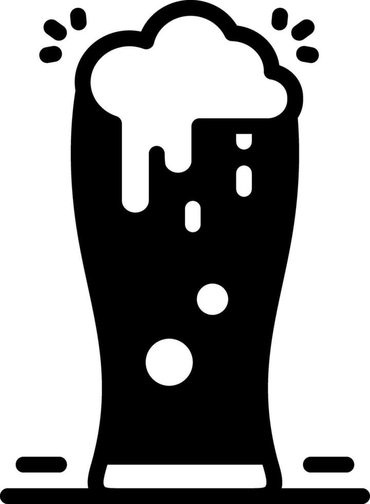 solide icoon voor bier vector