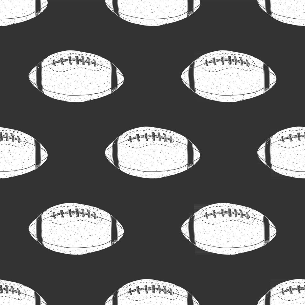 voetbal, rugby bal naadloze patroon hand getekende schets, vectorillustratie vector