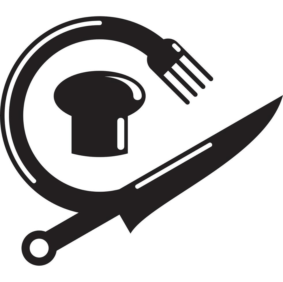 logo beeld voor een restaurant of chef vector
