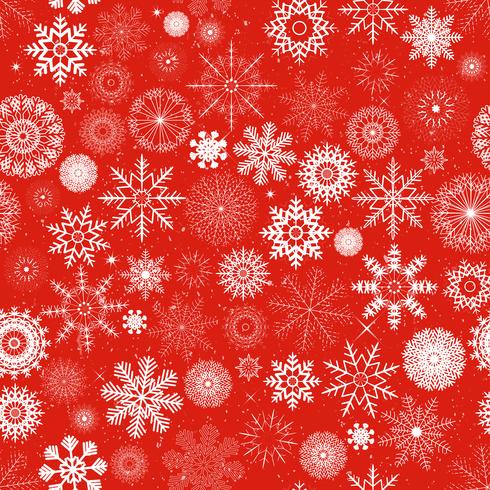 Naadloze Kerstmissneeuwvlokken Achtergrond vector