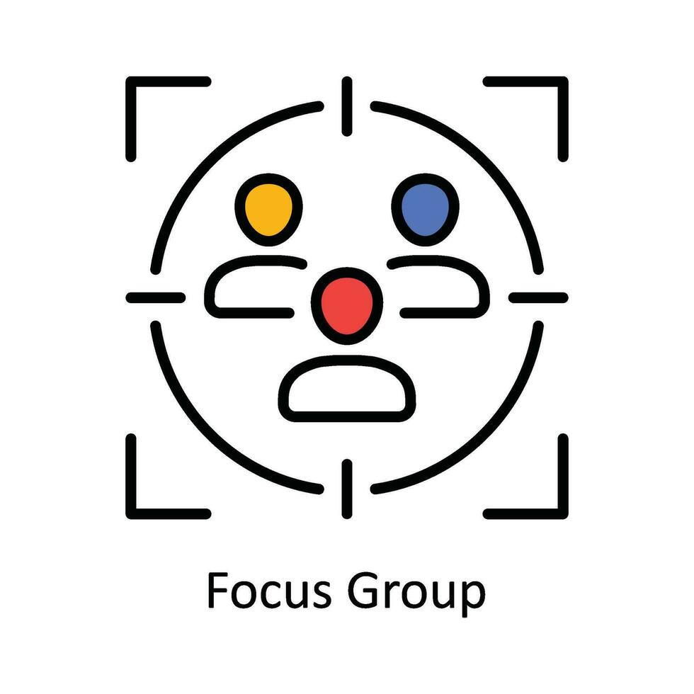 focus groep vector vullen schets icoon ontwerp illustratie. digitaal afzet symbool Aan wit achtergrond eps 10 het dossier