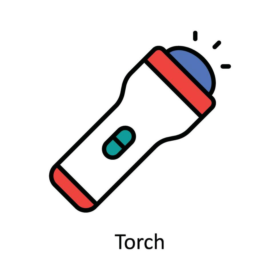 fakkel vector vullen schets icoon ontwerp illustratie. reizen en hotel symbool Aan wit achtergrond eps 10 het dossier