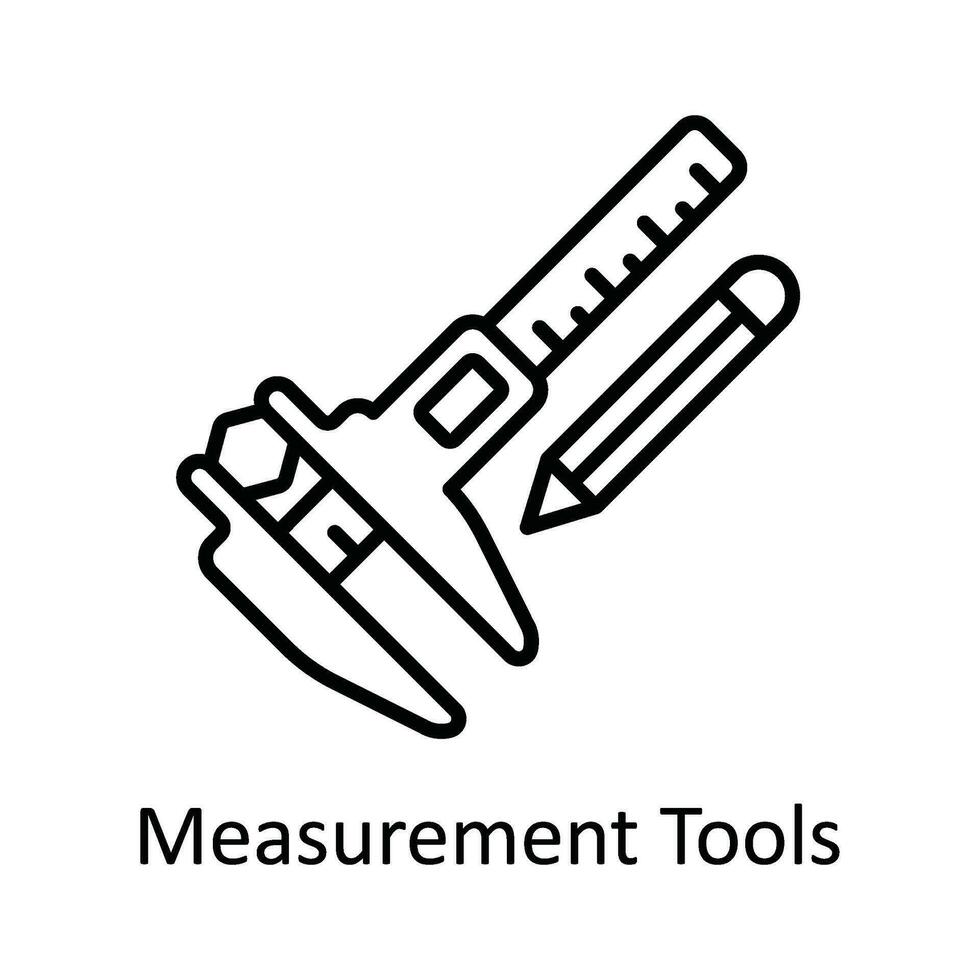 meting gereedschap vector schets icoon ontwerp illustratie. huis reparatie en onderhoud symbool Aan wit achtergrond eps 10 het dossier