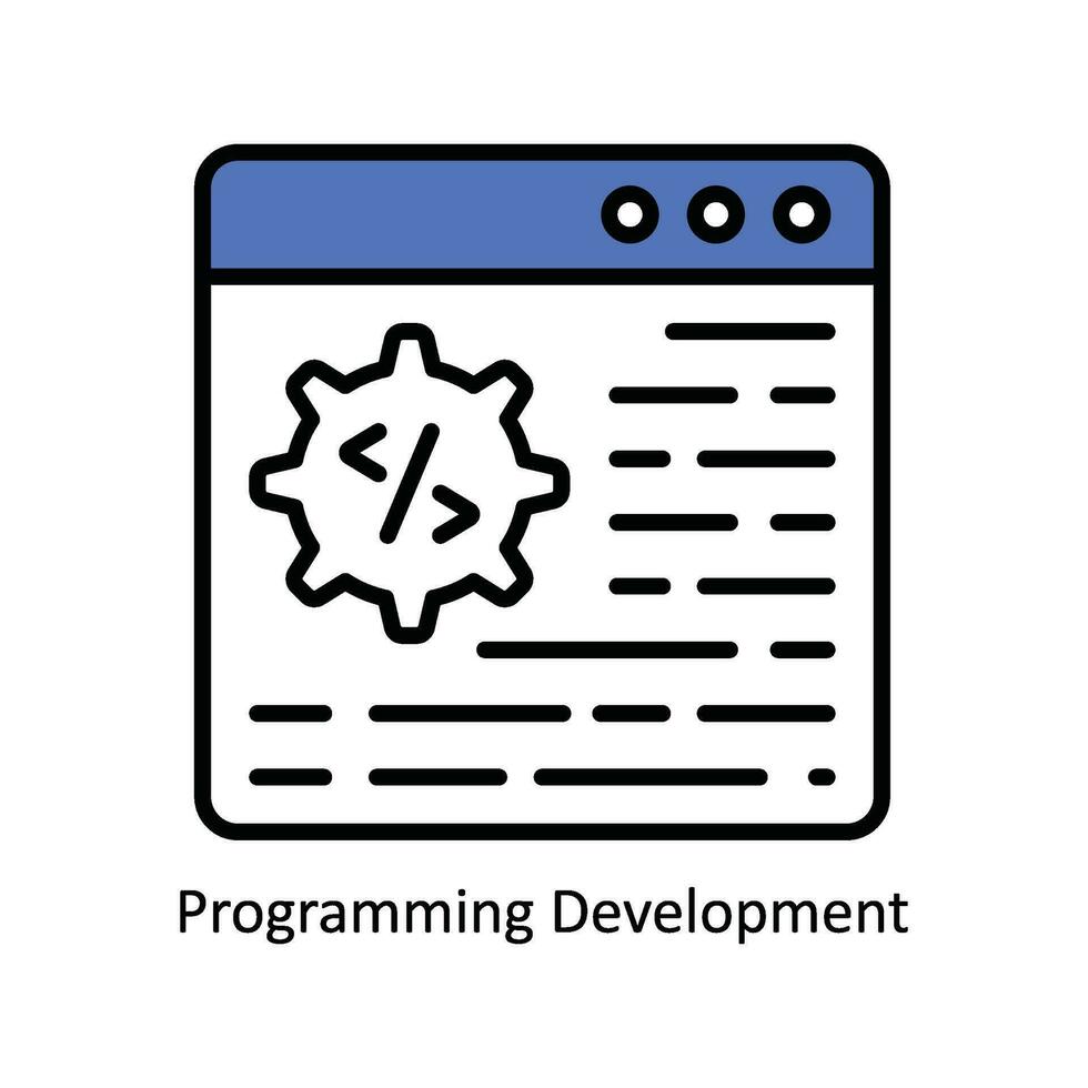 programmering ontwikkeling vector vullen schets icoon ontwerp illustratie. Product beheer symbool Aan wit achtergrond eps 10 het dossier