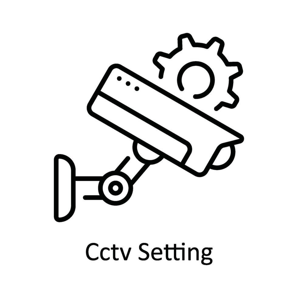 cctv instelling vector schets icoon ontwerp illustratie. huis reparatie en onderhoud symbool Aan wit achtergrond eps 10 het dossier