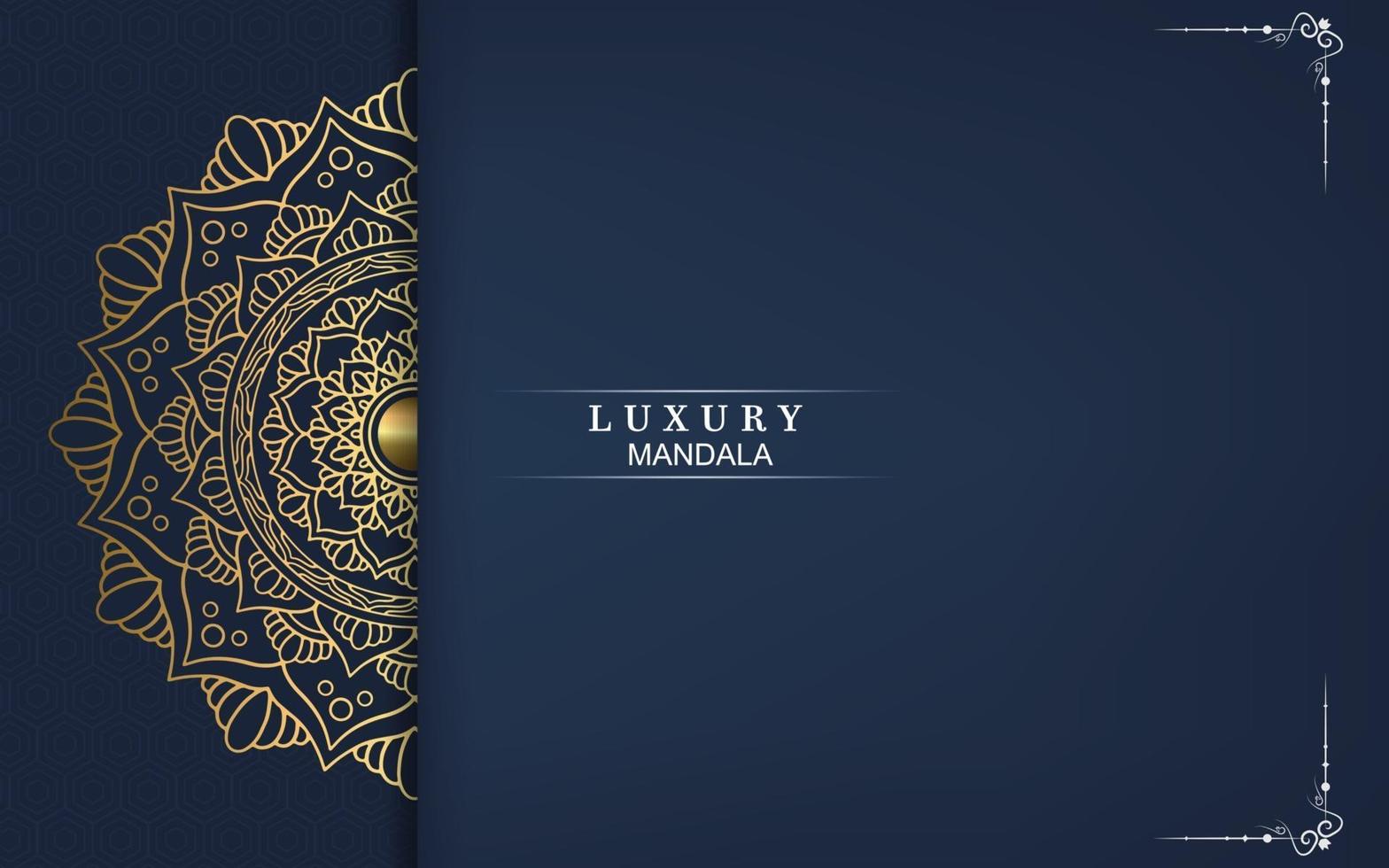 luxe mandala achtergrond met gouden arabesque pro vector