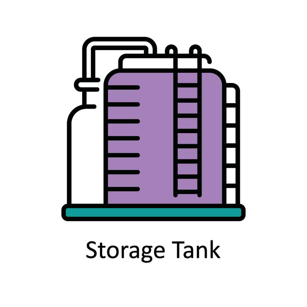 opslagruimte tank vector vullen schets icoon ontwerp illustratie. slim industrieën symbool Aan wit achtergrond eps 10 het dossier