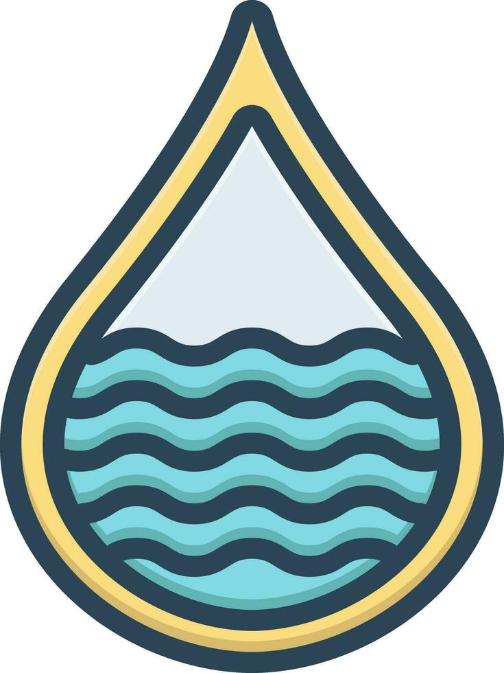kleur icoon voor water vector