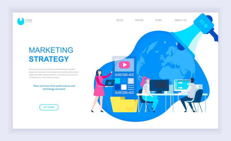 Marketingstrategie Webbanner vector