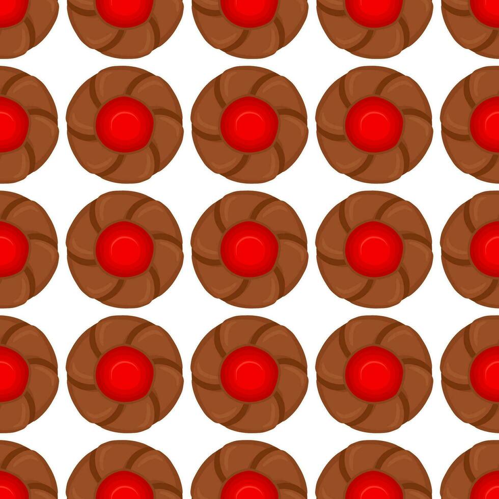 patroon eigengemaakt koekje verschillend smaak in gebakje biscuit vector