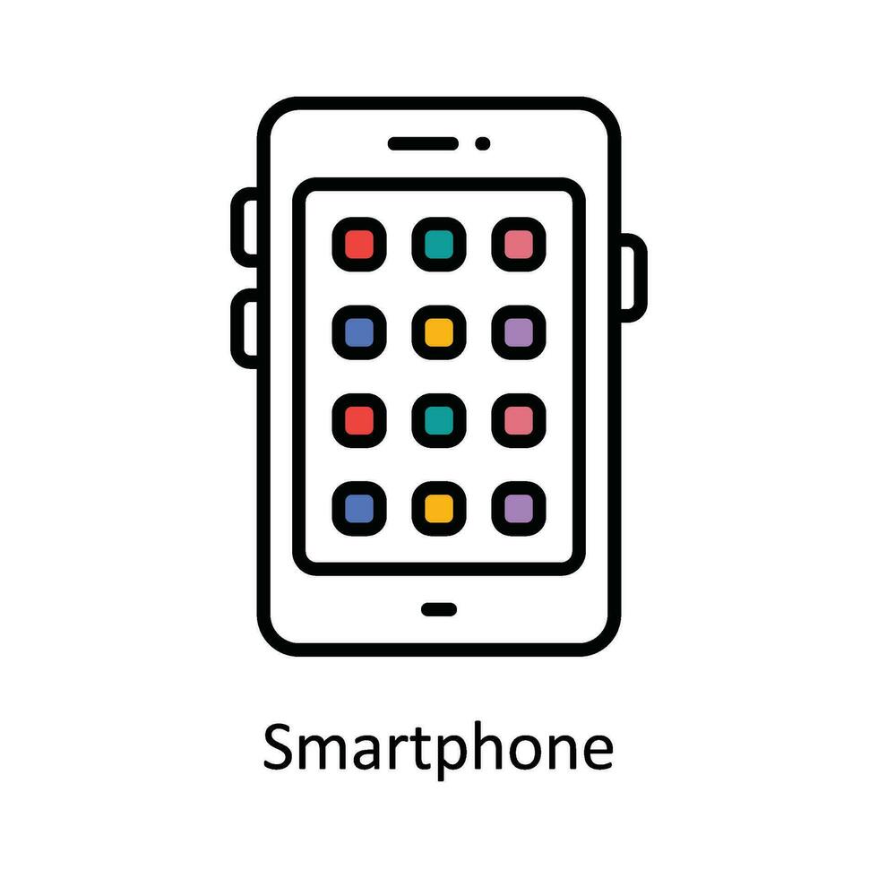 smartphone vector vullen schets icoon ontwerp illustratie. reizen en hotel symbool Aan wit achtergrond eps 10 het dossier