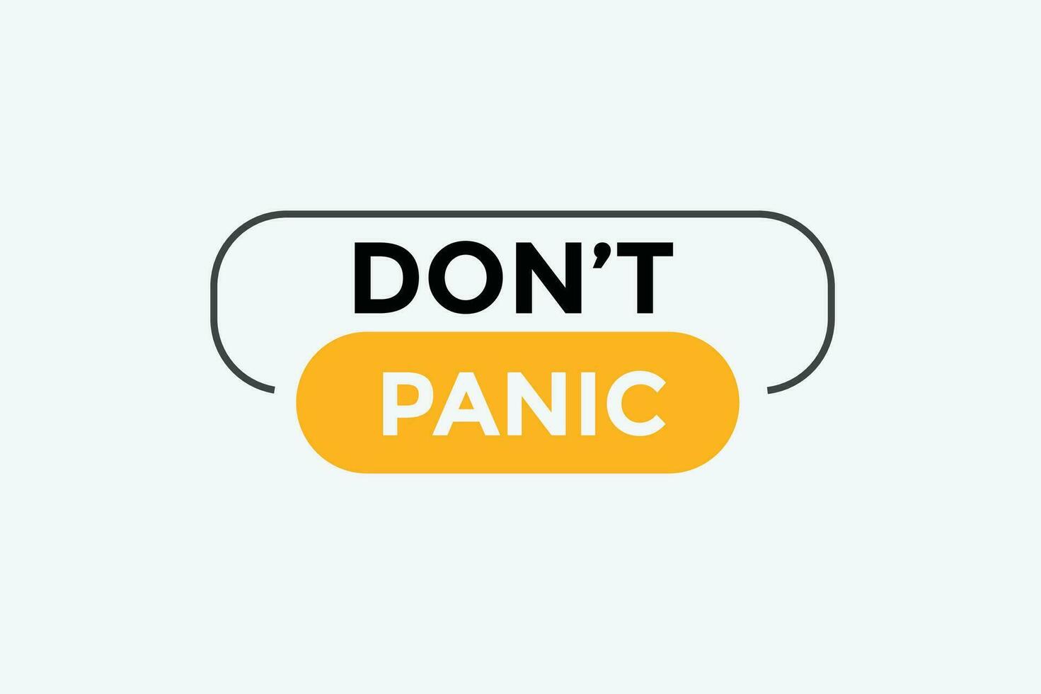 don t paniek knop web banier Sjablonen. vector illustratie