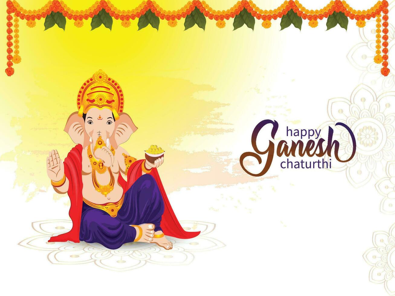 gelukkig ganesh chaturthi Indisch festival vector