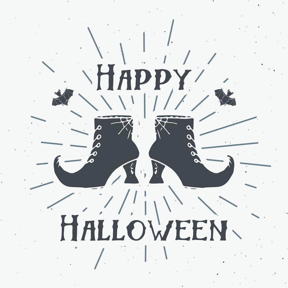 halloween wenskaart. belettering kalligrafie teken en met de hand getekende elementen, uitnodiging voor feest of vakantie banner ontwerp vectorillustratie vector