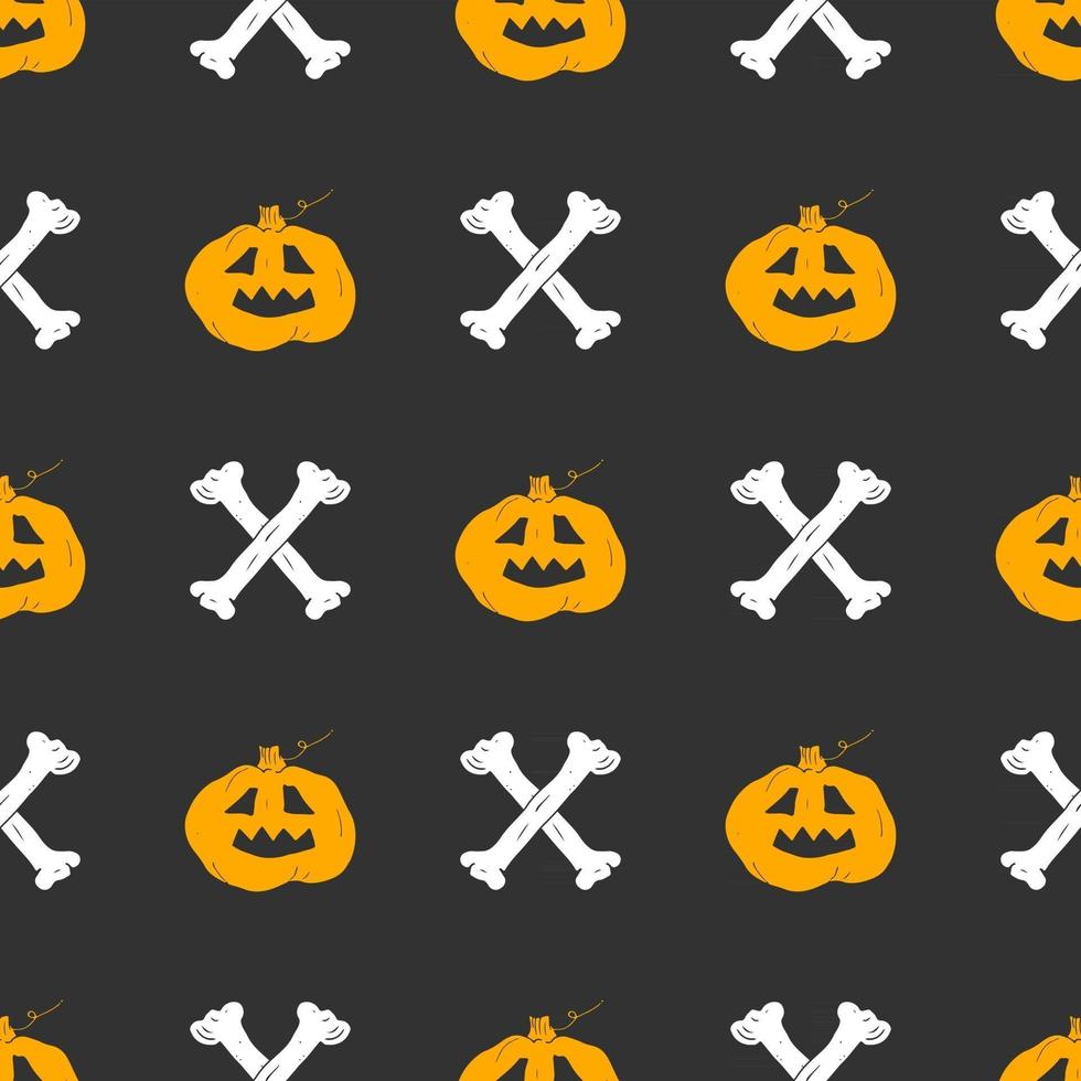 halloween naadloze patroon. hand getrokken geschetste achtergrond, uitnodiging voor feest of vakantie banner ontwerp vectorillustratie vector