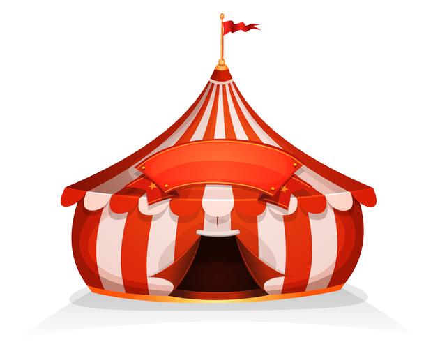 Big Top Little Circustent met banner vector