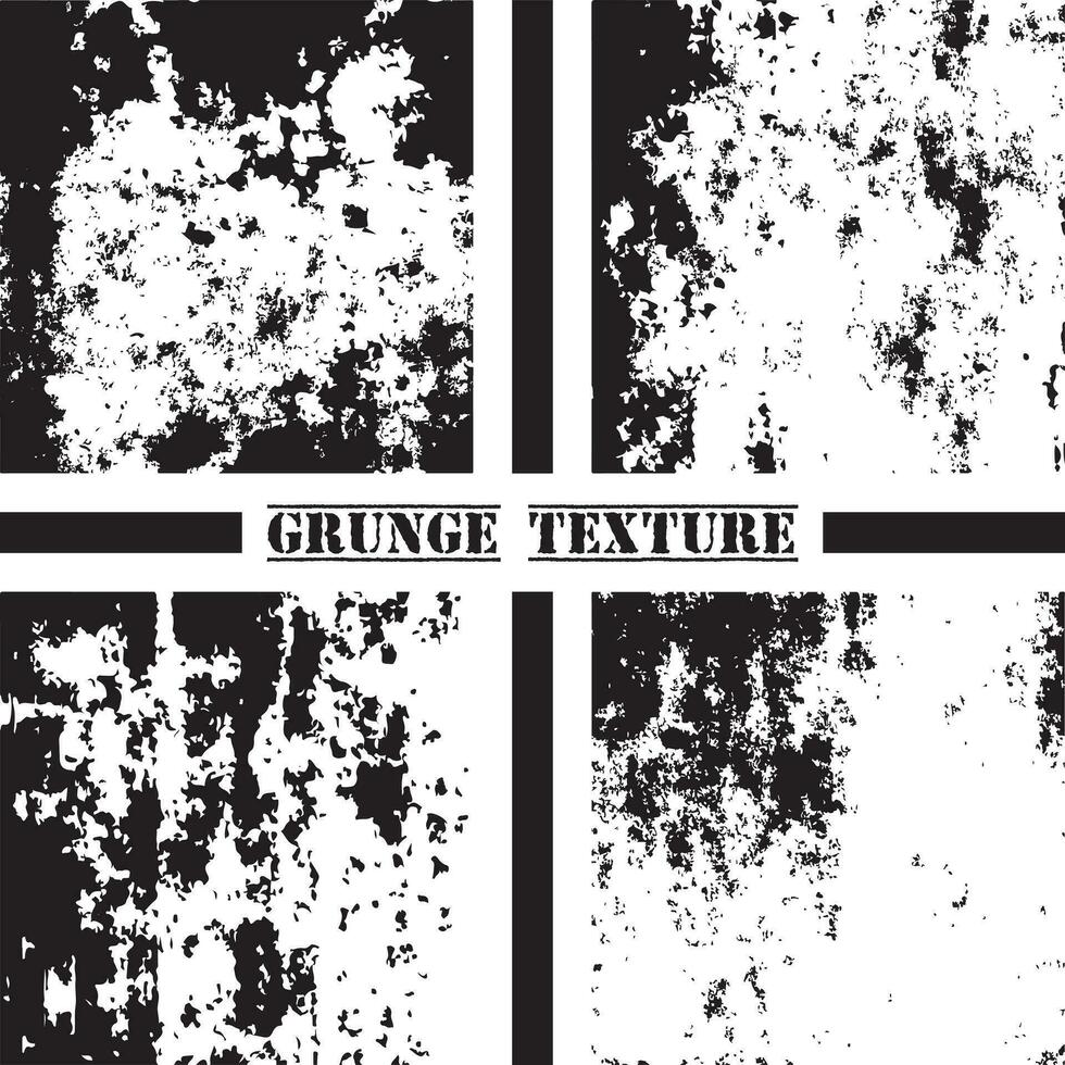 zwart en wit grunge textuur. grunge texturen set. stof overlappen. vector