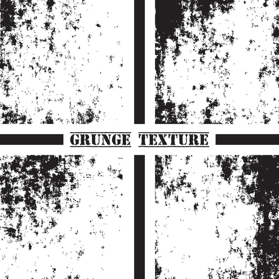 zwart en wit grunge textuur. grunge texturen set. stof overlappen. vector