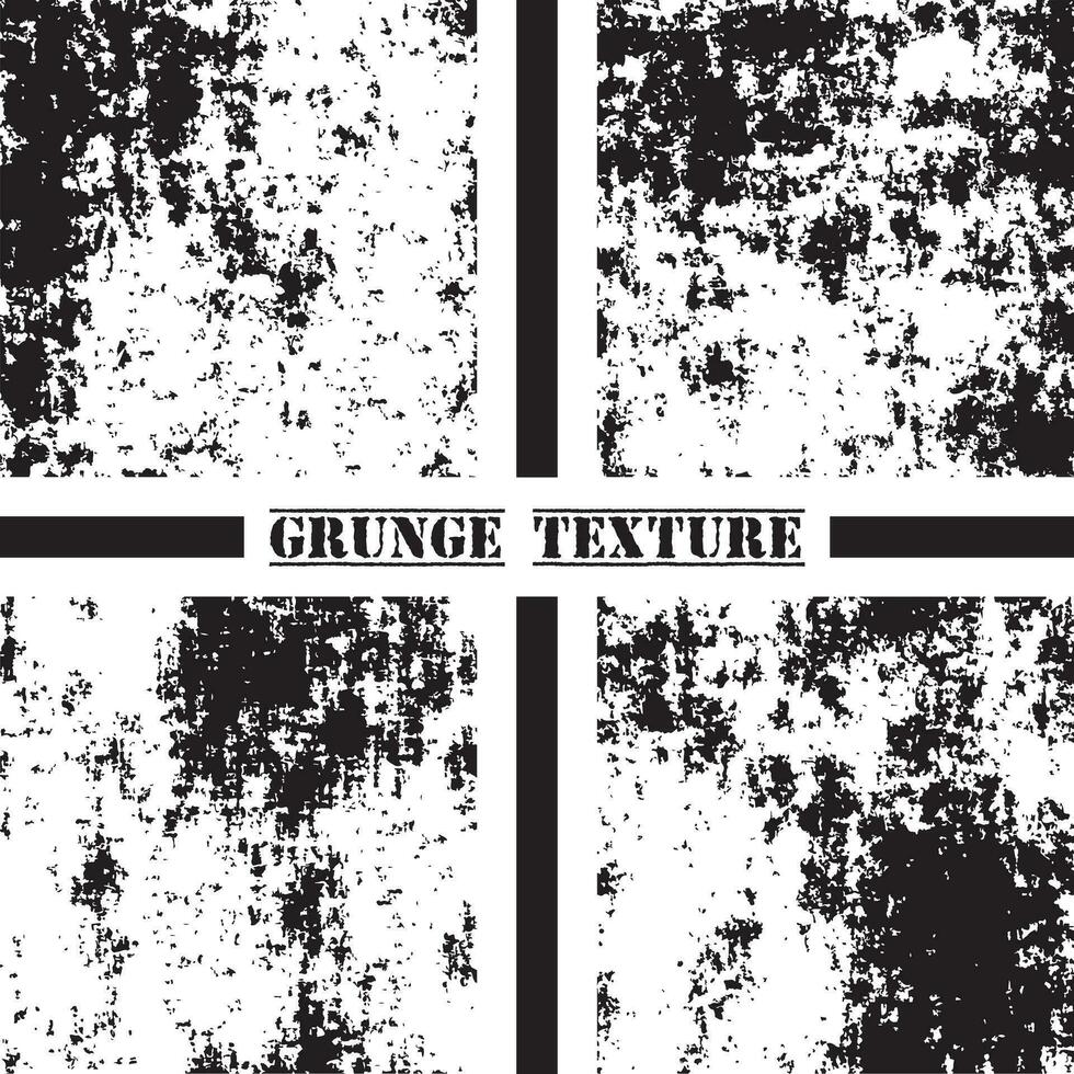 zwart en wit grunge textuur. grunge texturen set. stof overlappen. vector