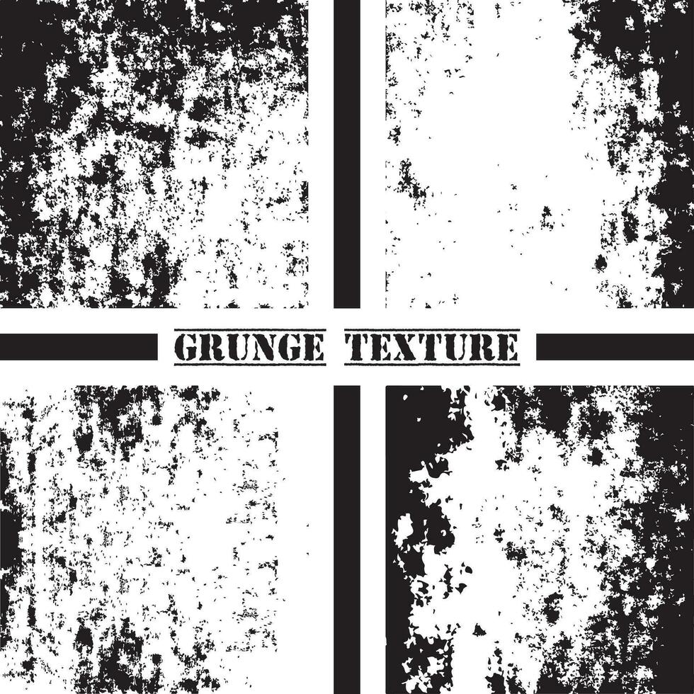 zwart en wit grunge textuur. grunge texturen set. stof overlappen. vector