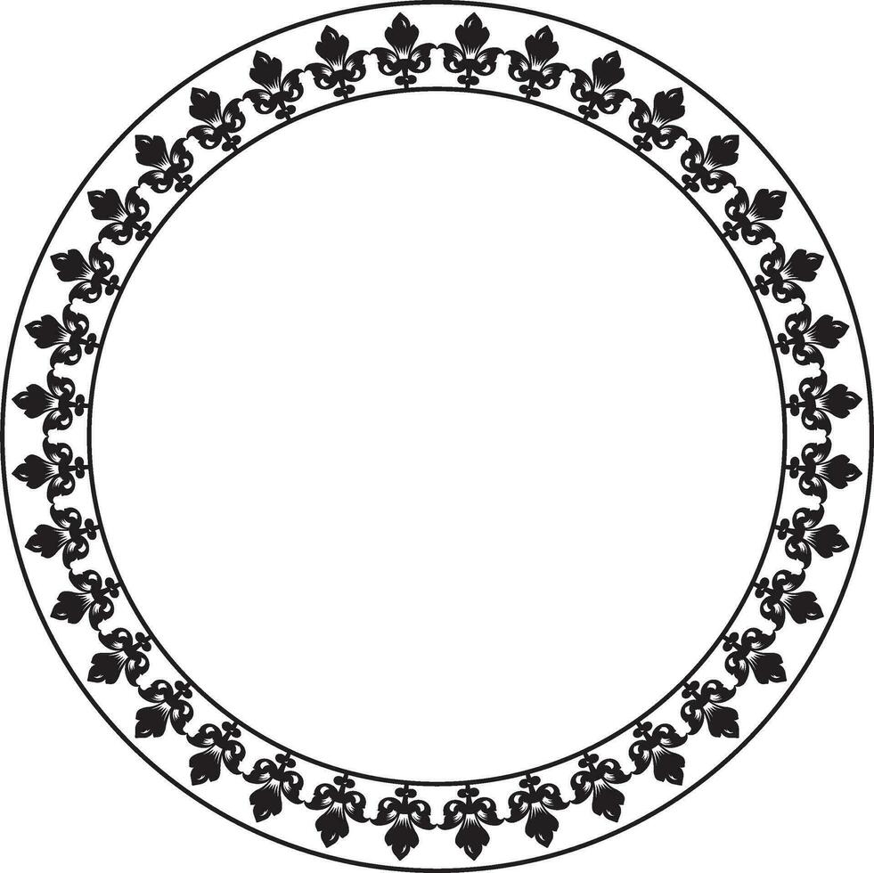 vector ronde klassiek, Grieks, Romeins ornament. monochroom lijsten, borders voor decoratie. kan worden gebruikt voor zandstralen, plotter en laser snijdend
