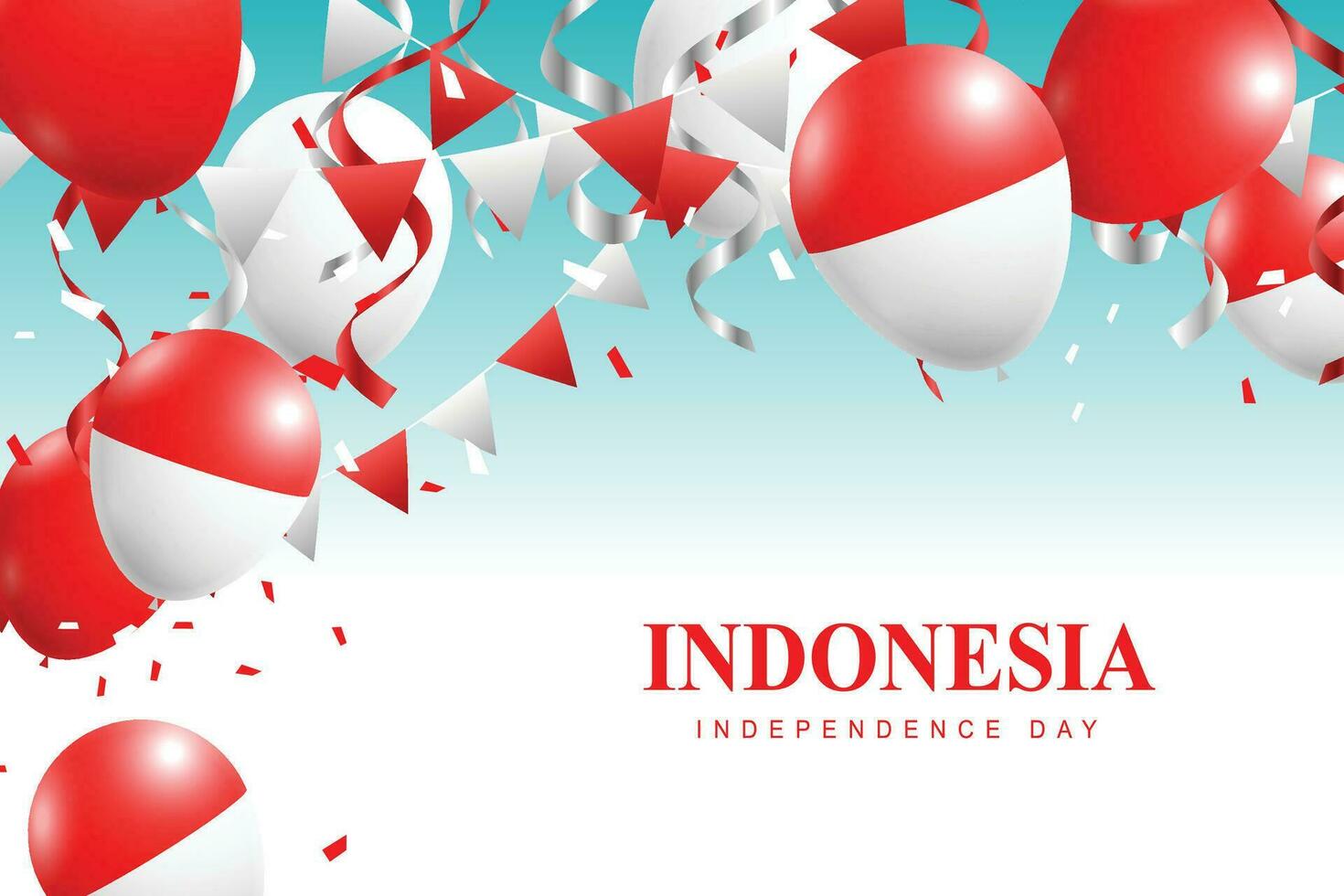 Indonesië onafhankelijkheid dag achtergrond. vector