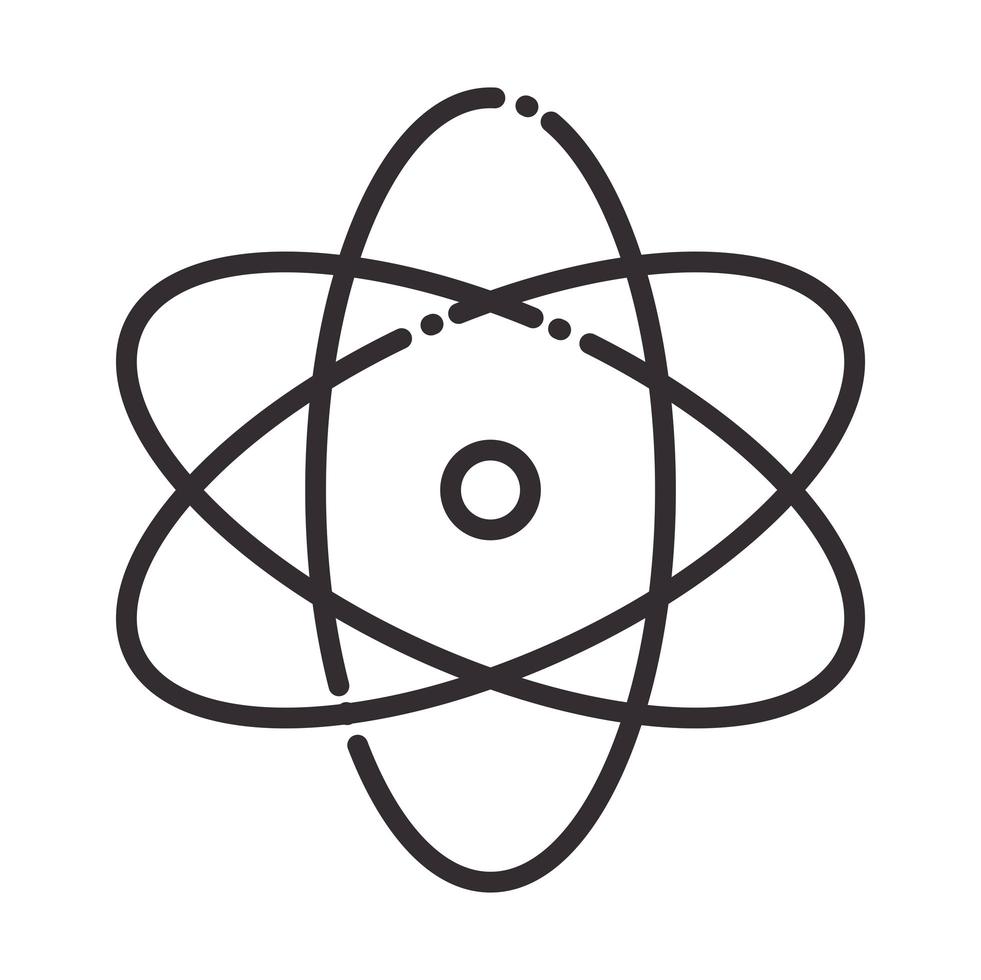 biologie atoom molecuul wetenschap element lijn pictogramstijl vector