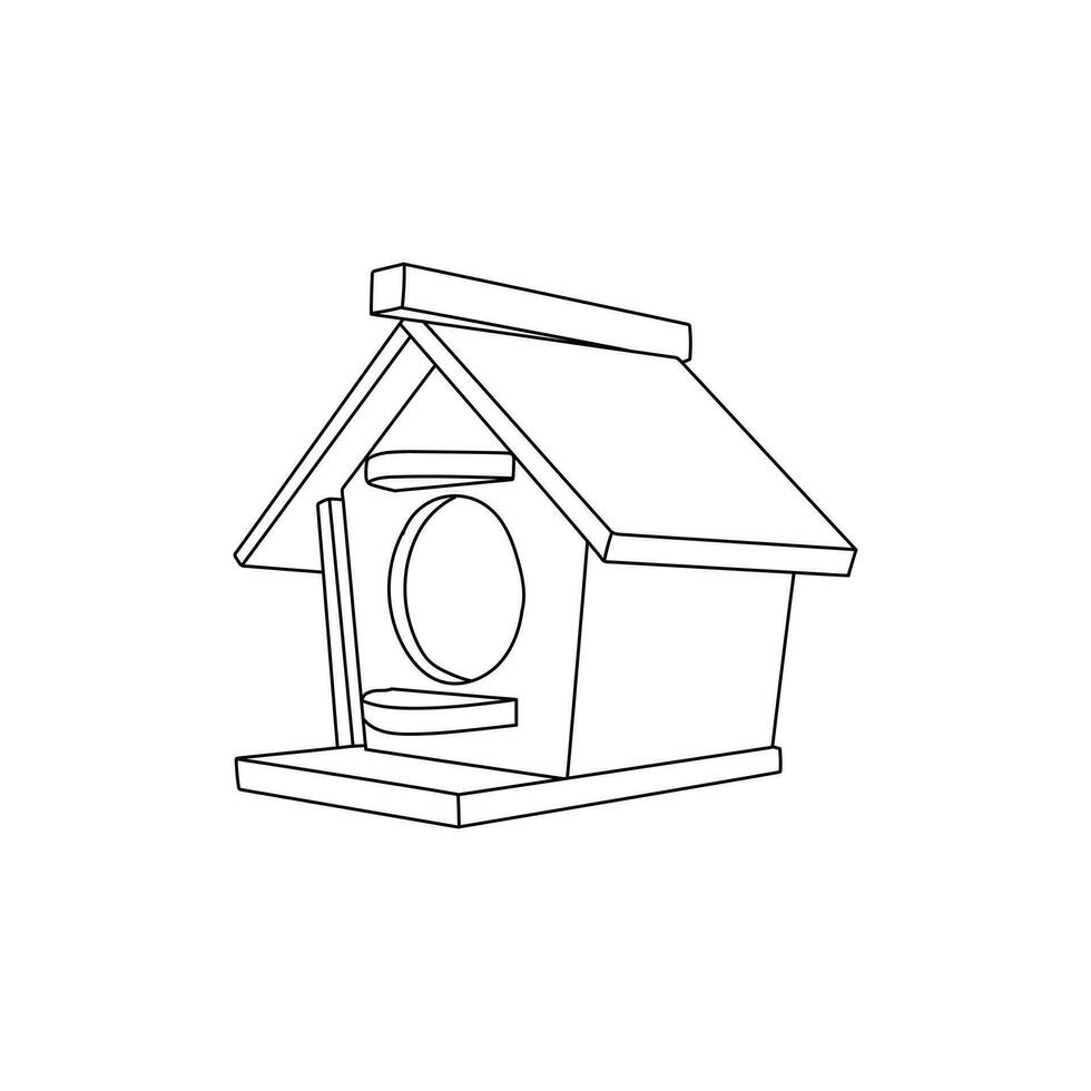 vogel huis lijn minimalistische logo, modern sjabloon ontwerp, vector icoon illustratie