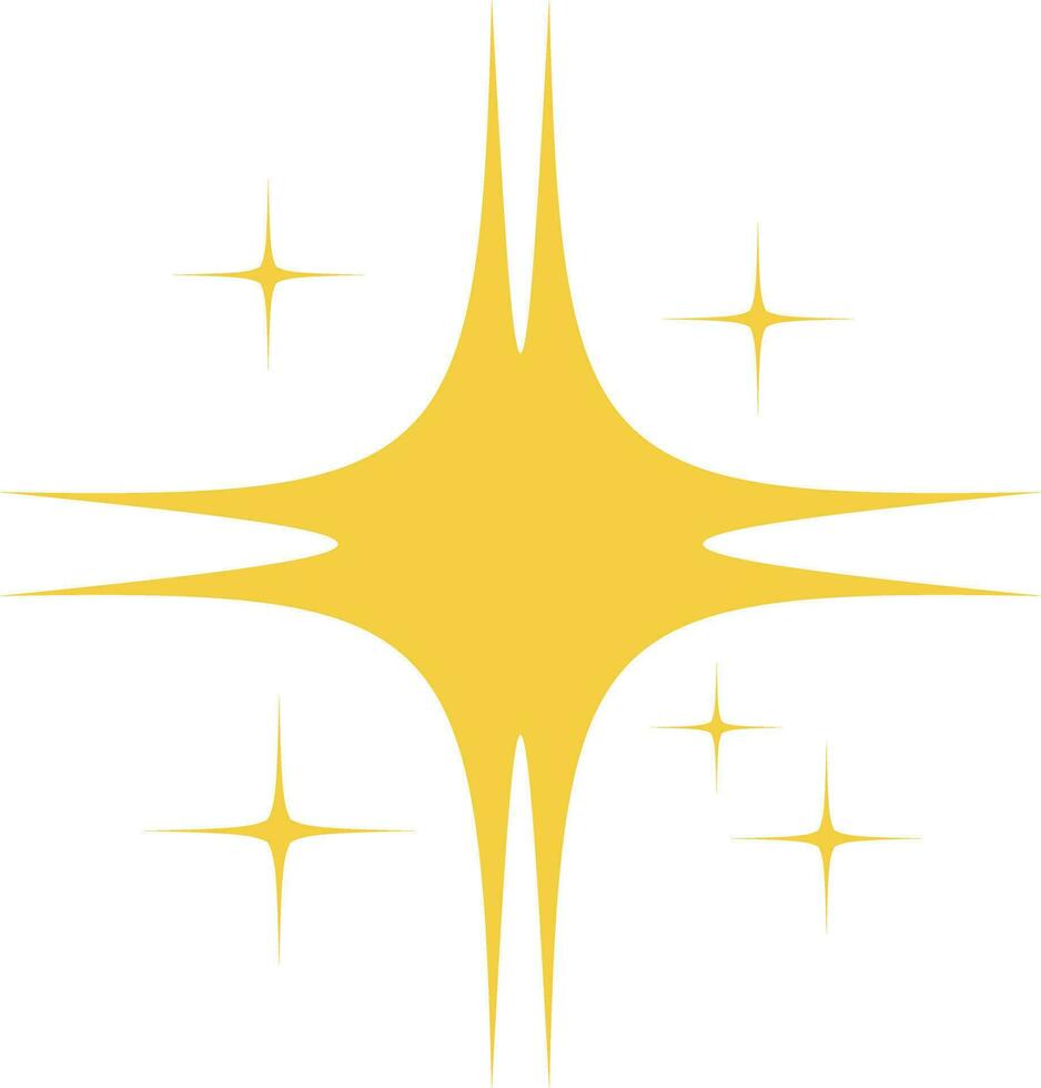 geel fonkeling ster vector