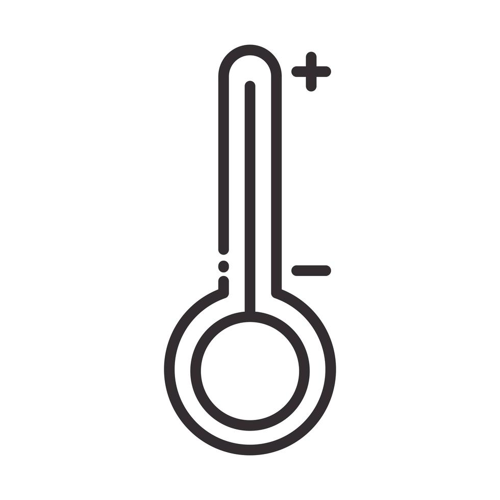 biologie thermometer wetenschap element lijn pictogramstijl vector