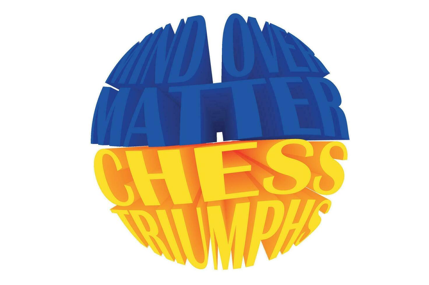 3d tekst ontwerp over Internationale schaak citaten sublimatie vector