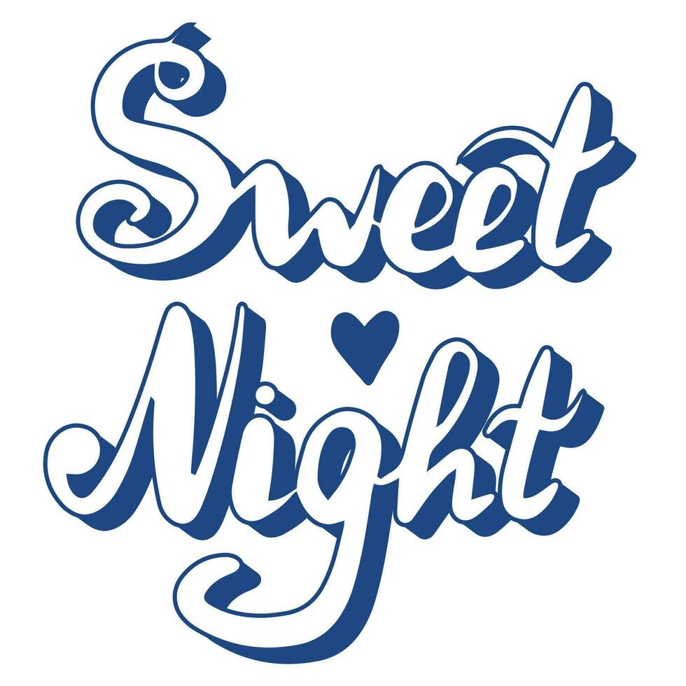 hand- getrokken kleurrijk kalligrafische belettering van wens mooi zo nacht en zoet dromen. vector typografie poster. kan worden gebruikt Aan kussen, bed linnen, kleding stof, stickers, speelgoed. schattig kaart, poster, banier ontwerp.