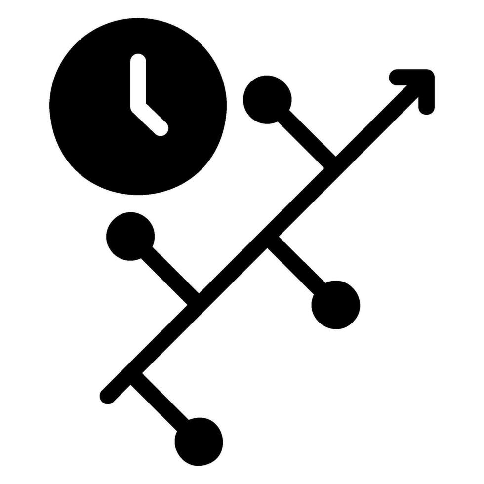 tijdlijn glyph-pictogram vector