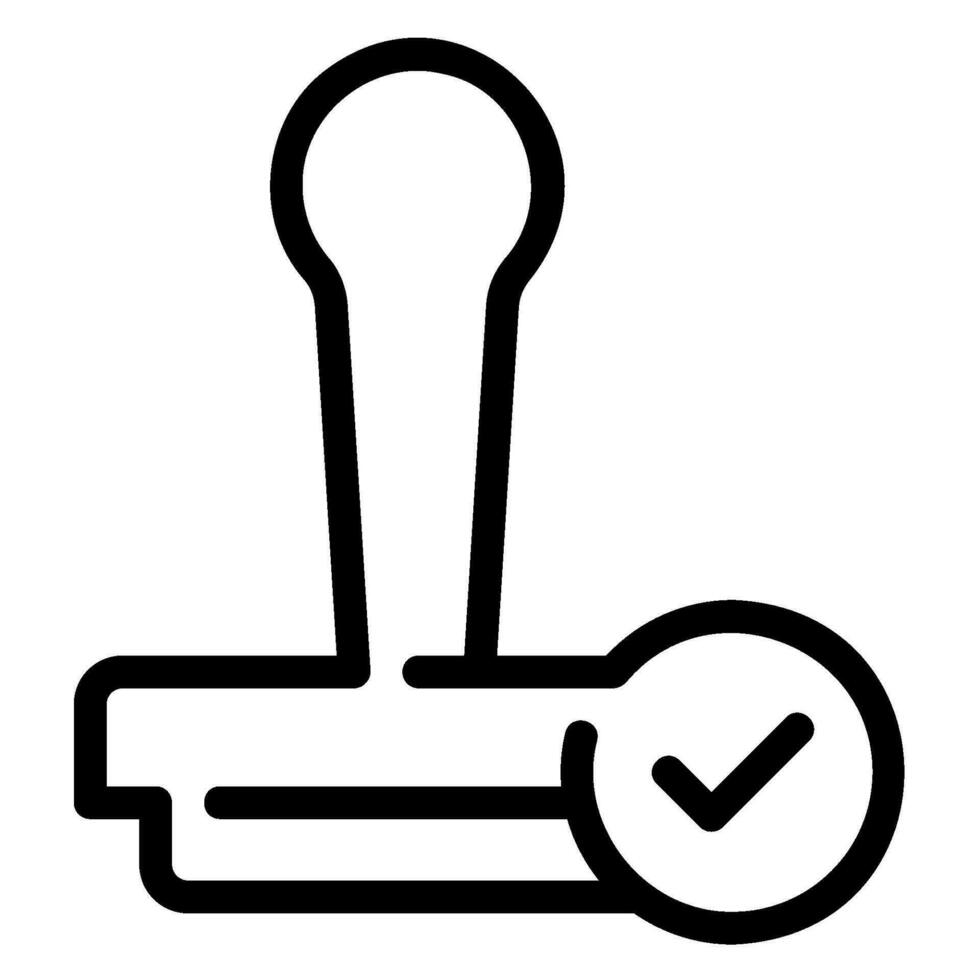 stempel lijn icoon vector