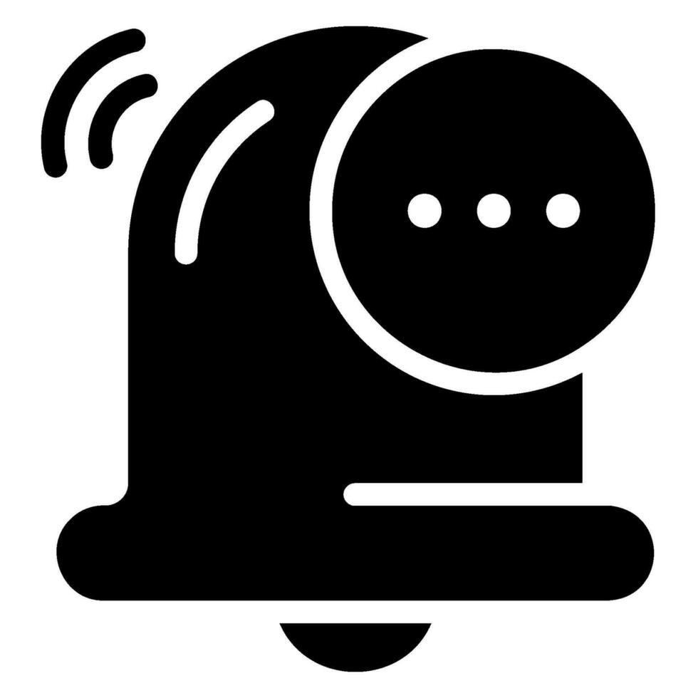 glyph-pictogram voor meldingen vector