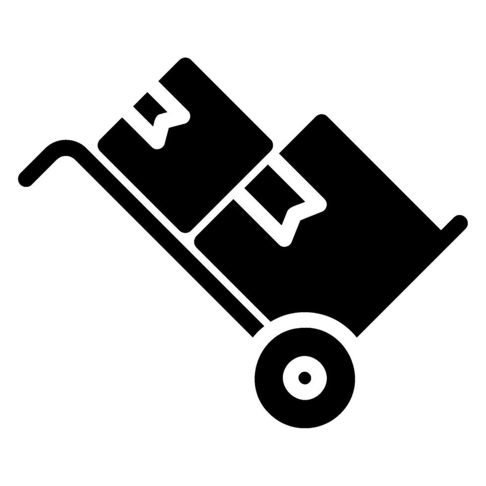trolley glyph-pictogram vector