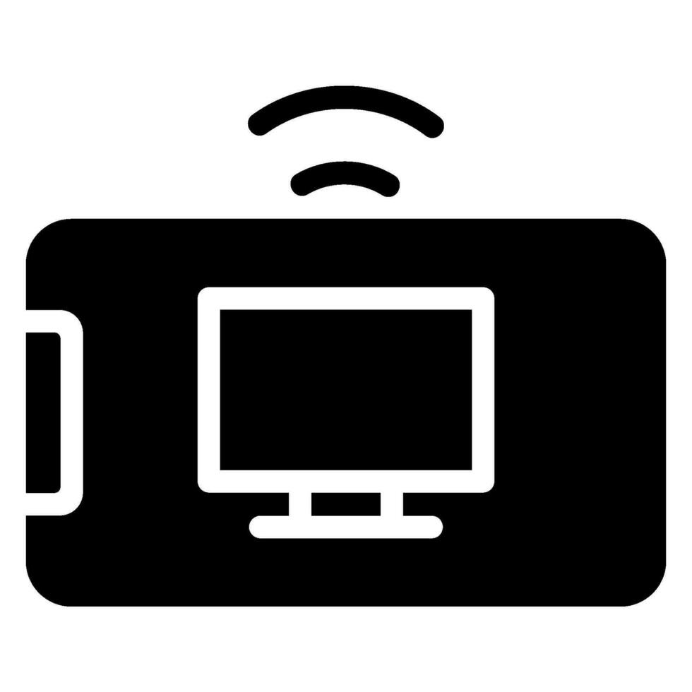 tv glyph-pictogram vector