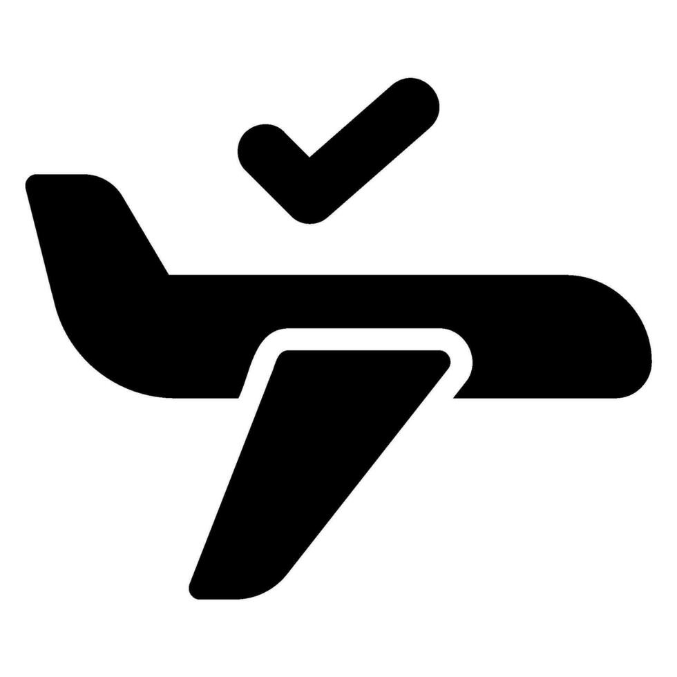 vliegtuig glyph icoon vector