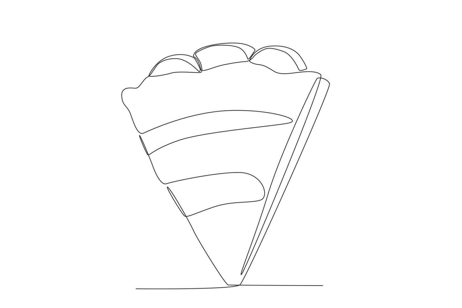 vector doorlopend lijn tekening van hand- pizza vector illustratie rommel voedsel single lijn hand- getrokken minimalisme stijl