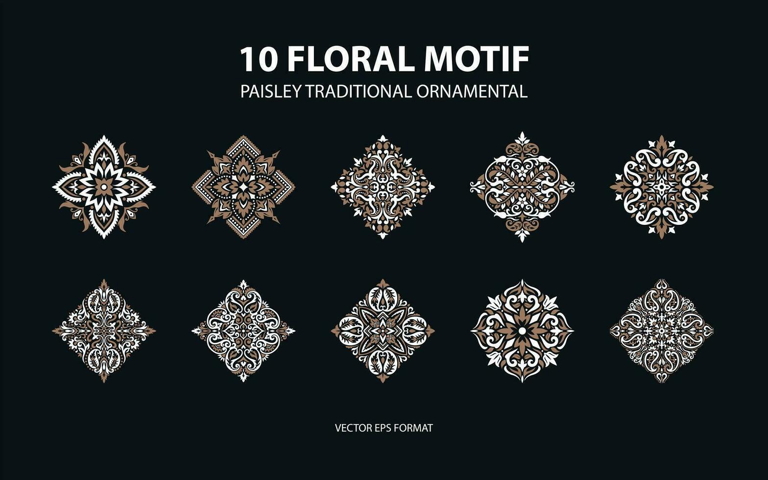 bloemen motief Paistley traditioneel ornament vector