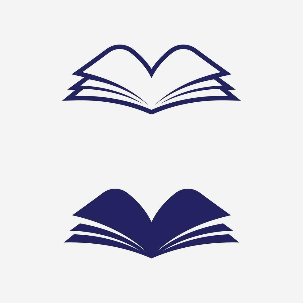 boek logo vector en illustratie onderwijs icoon