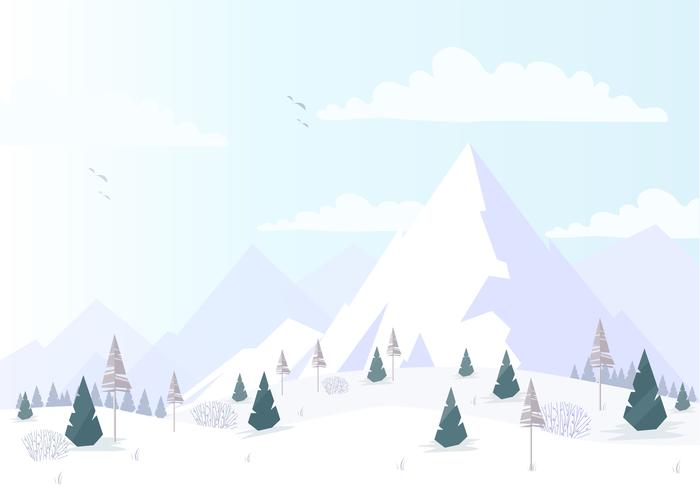 Vector winterlandschap illustratie