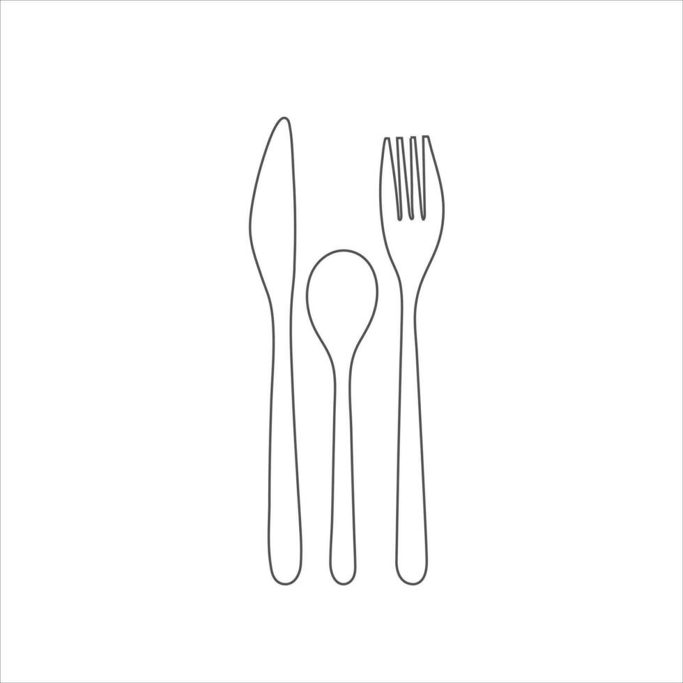 foto reeks van vork, mes en lepels geïsoleerd Aan wit met knipsel pad vector