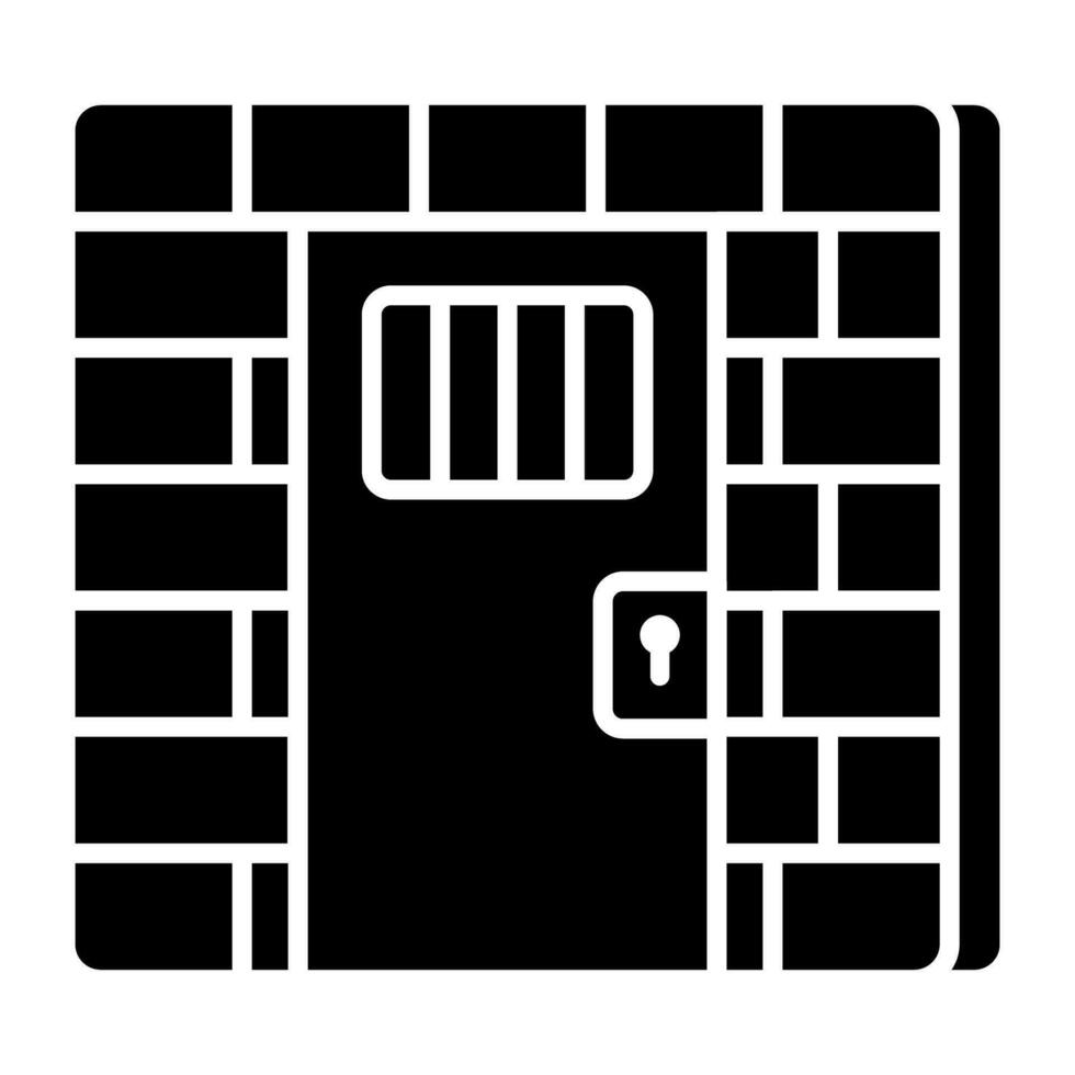 een uniek ontwerp icoon van gevangenis vector